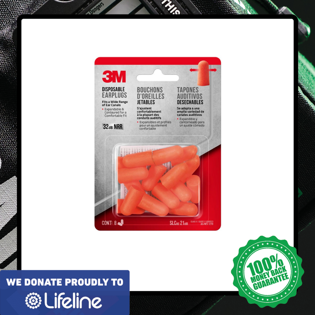 3M™ Disposable Earplugs - 8 Pairs
