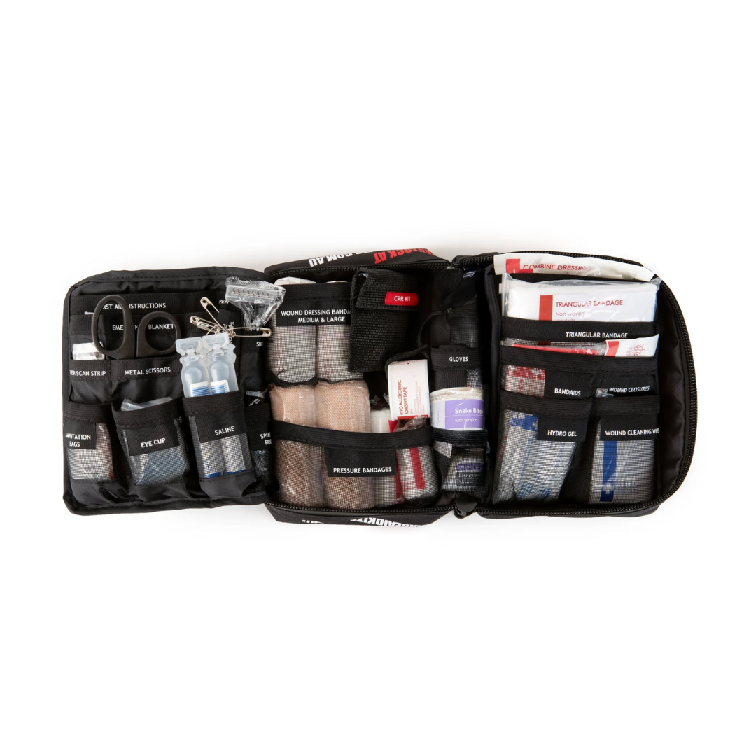 Trade Aid Classic Kit open showing organised first aid supplies